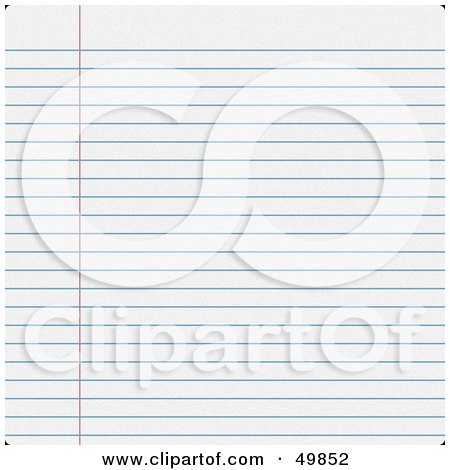 lined paper texture. Sheet of Blank Ruled Paper