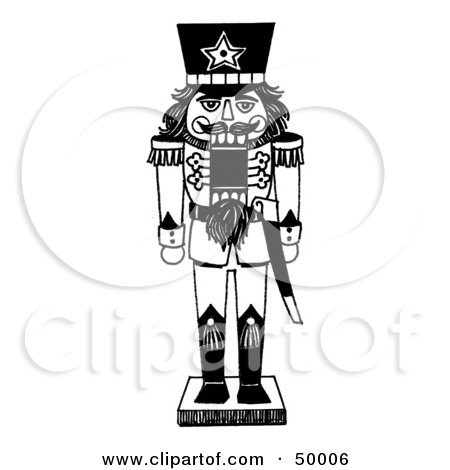 Nutcracker Coloring Pages on Illustration Of A Soldier Nutcracker In Black And White By Loopyland