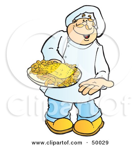 clipart fish and chips. Carrying Fish and Chips on