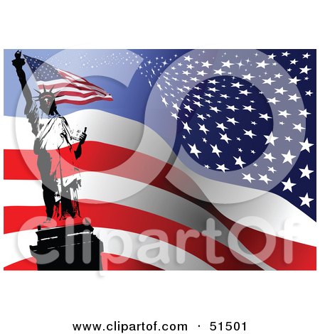 wavy american flag clip art. Art Print Description