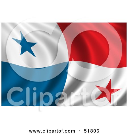 Wavy Panama Flag by