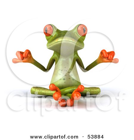 tree frog tattoos. Green Tree Frog Meditating