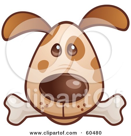 Puppy Coloring on Brown Puppy Dog Face With A Bone In His Mouth By John Schwegel  60480