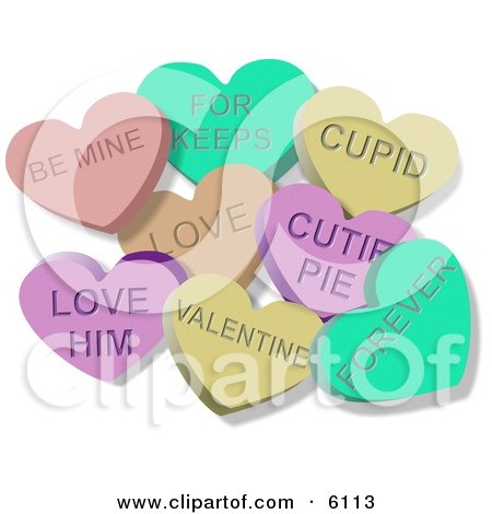 Valentine Candy on Clipart Illustration Of Valentine Candy Lover Hearts Clipart By Dennis