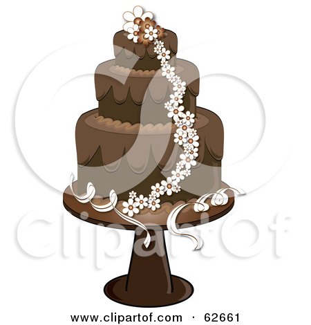  of a Fancy Three Tiered Chocolate And White Daisy Wedding Cake by Rogue 