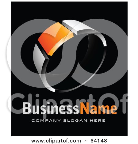 Company Logo Design   on Logo Of A Chrome And Orange Ring Above Space For A Business Name And