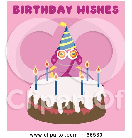 Baby Birthday Cake on 66530 Birthday Bug With A Cake On Pink With Birthday Wishes Text