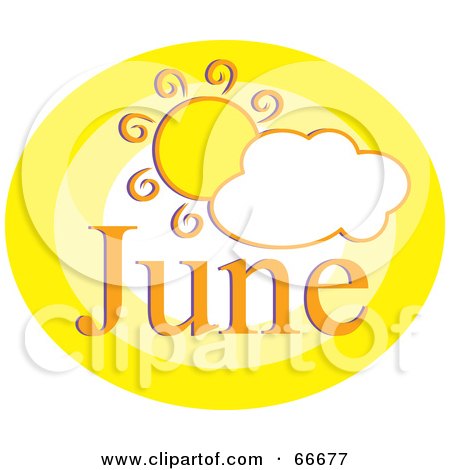 Royalty-Free (RF) Clipart Illustration of a Month Of June Sun by Prawny