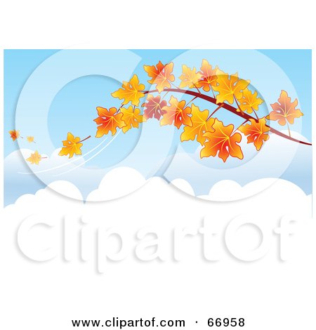 clipart tree branch. a Tree Branch With Orange