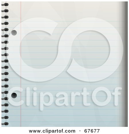 Royalty-free clipart picture of a blank ruled notepad paper background.