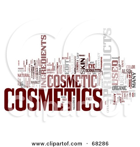 Cosmetics Online on Royalty Free  Rf  Clipart Illustration Of A Cosmetics Word Collage