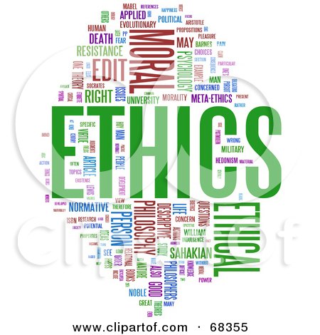 Royalty Free RF Clipart Illustration Of An Ethics Word Collage Version By MacX