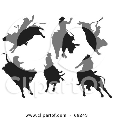 bull rider outline
