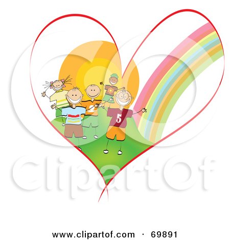 heart clip art for kids. Royalty-free clipart picture