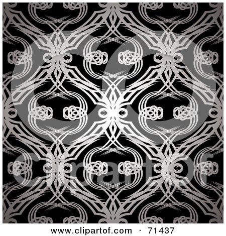Royalty-free clipart picture of a black and white tattoo arch pattern 