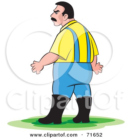  - 71652-Royalty-Free-RF-Clipart-Illustration-Of-A-Male-Zoo-Keeper-In-Rubber-Boots