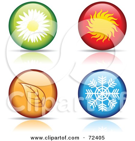 Free Website Buttons on Digital Collage Of Four Round Season Website Buttons By Cidepix  72405