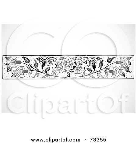 free clip art flowers borders. Black And White Floral Border