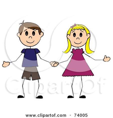 Girl   Holding Hands on Royalty Free Children Illustrations By Pams Clipart Page 7