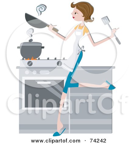 http://images.clipartof.com/small/74242-Royalty-Free-RF-Clipart-Illustration-Of-A-Pretty-Home-Maker-Cooking-In-A-Kitchen.jpg