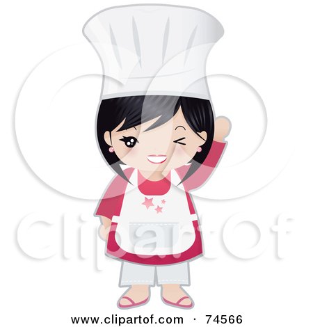 74566-Little-Asian-Chef-Girl-Winking-And