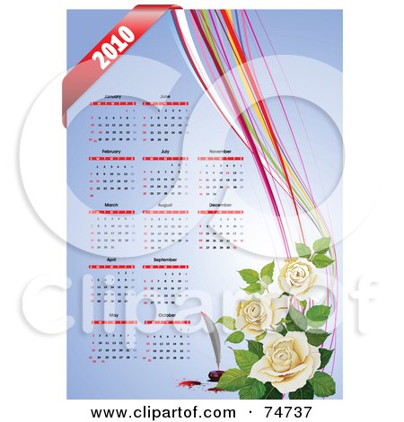Royalty-Free (RF) Clipart Illustration of a Turning January 2011 Calendar 
