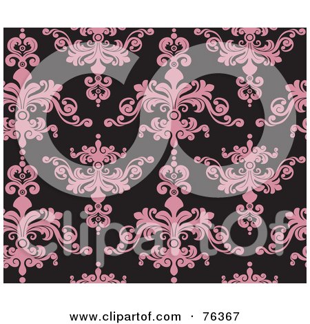 Computer Backgrounds Free on Royalty Free  Rf  Clipart Illustration Of A Black And Pink Damask
