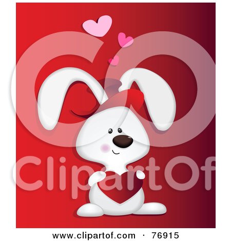 love heart sweets background. a Sweet Love Bunny Rabbit