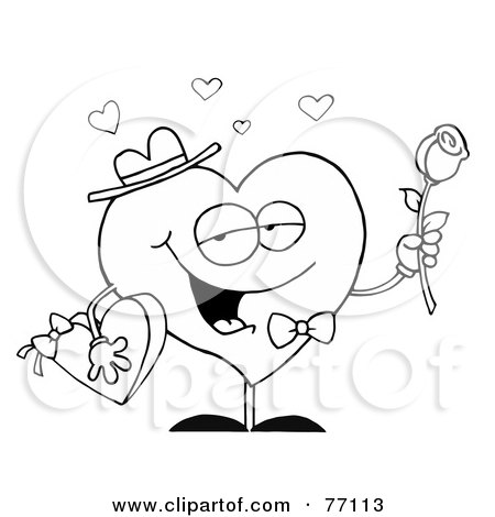 coloring pages of flowers and hearts. And White Coloring Page