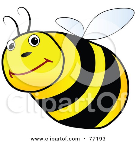 Friendly Chubby Black And Yellow Bee Posters Art Prints