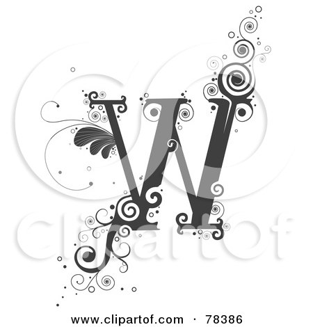 design font by Denise A Wells Letter W tattoo design font by Denise A