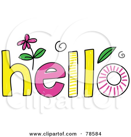Word  on Rf  Clipart Illustration Of A Colorful Hello Word By Prawny  78584