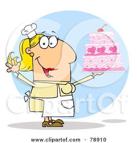 Cartoon Maker Free on Free Rf Clipart Illustration Of A Caucasian Cartoon Cake Maker Woman