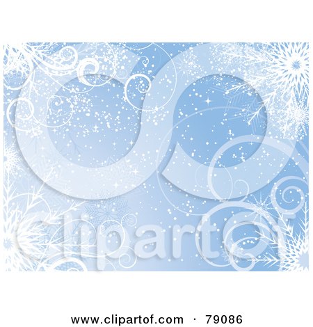 Blue Wallpaper on Blue Swirl And Snowflake Wallpaper Background By Kj Pargeter  79086