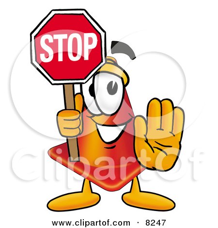 8247-Clipart-Picture-Of-A-Traffic-Cone-Mascot-Cartoon-Character-Holding-A-Stop-Sign.jpg
