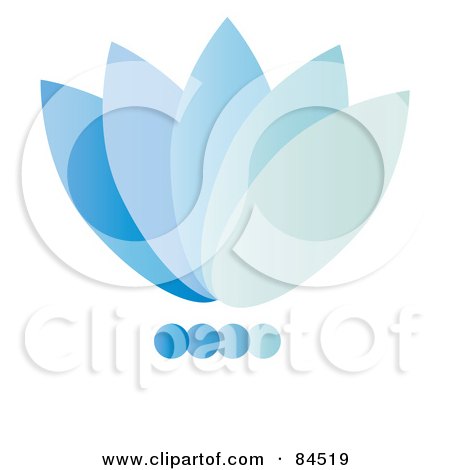 Free Logo Design on Free  Rf  Clipart Illustration Of A Gradient Blue Floral Logo Design