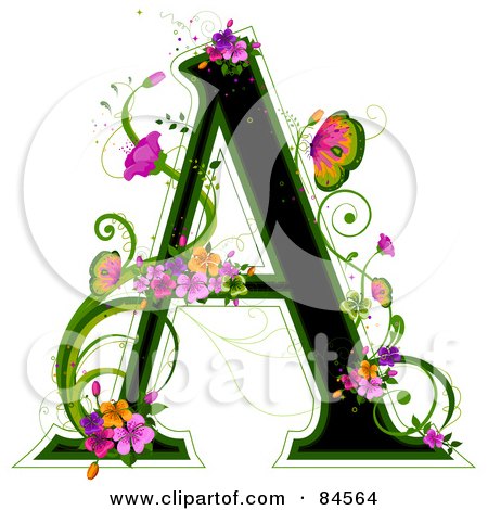 flower letter a