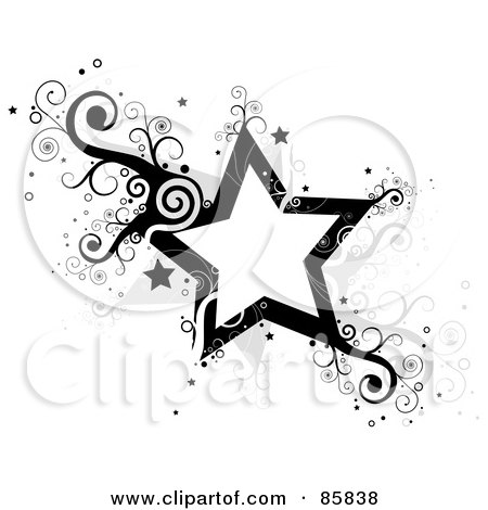 Artistic Design Tattoo Studio on Of Black And Gray Vine Stars With Swirls By Bnp Design Studio  85838