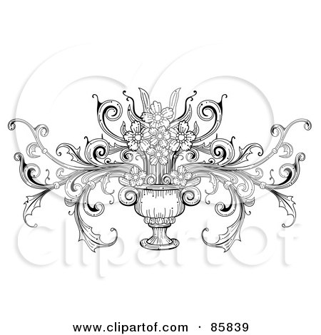 Free Coloring Sheets on Royalty Free  Rf  Clipart Illustration Of A Vintage Black And White