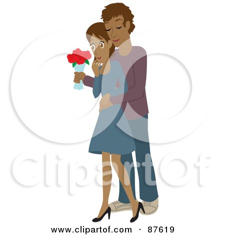 87619-Royalty-Free-RF-Clipart-Illustration-Of-A-Romantic-Hispanic-Man-Standing-Behind-His-Wife-And-Surprising-Her-With-A-Bouquet-Of-Colorful-Roses.jpg