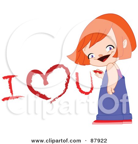I Love You Pictures Cute. Cute Girl Drawing I Love You