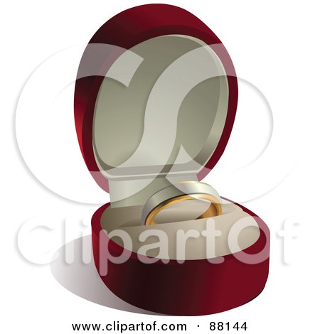 RoyaltyFree RF Clipart Illustration of a Silver And Gold Wedding Ring In