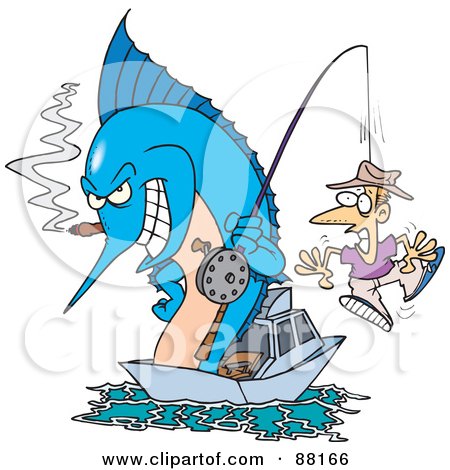 88166-Royalty-Free-RF-Clipart-Illustration-Of-A-Marlin-Smoking-A-Cigar-And-Reeling-In-A-Man-On-A-Hook.jpg