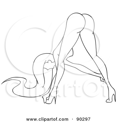 women body outline. Woman Forming Her Body