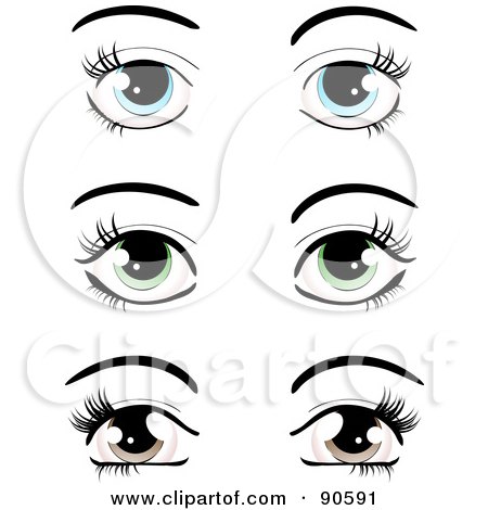 Eyes Lips Face on Brown Eyes Clipart
