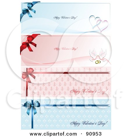 Royalty-free clipart picture of a digital collage of Happy Valentine's Day 