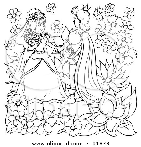 wedding ring black and white coloring page
