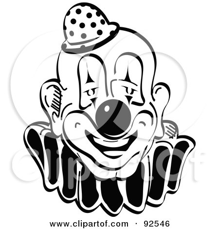 Funny Black  White Pictures on Black And White Party Clown Posters  Art Prints By Andy Nortnik
