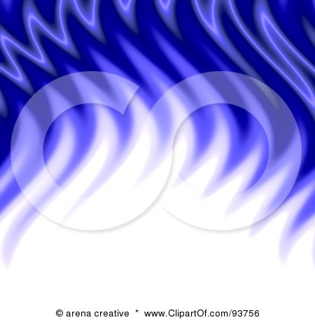Background Of White And Blue Flame Waves by Arena Creative