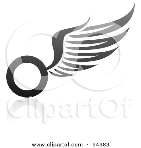 Logo Design Icon on Black And Gray Wing Logo Design Or App Icon   12
